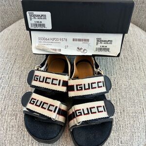 Gucci Kids Navy and White Sandals